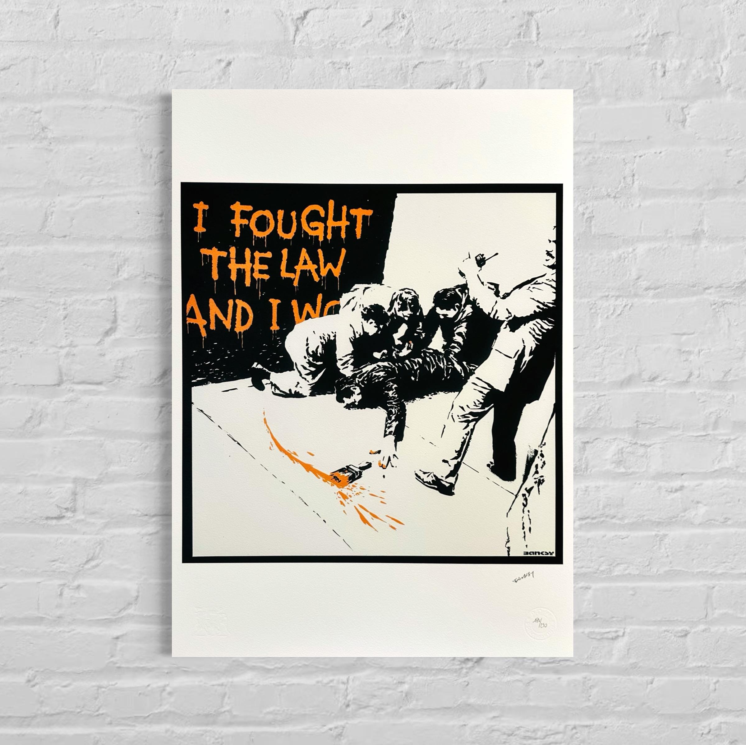 Genummerde editie BANKSY HMV Gesigneerd - certificaat - Wall Art, Grafitti Art, Lithograph, Stencil Art